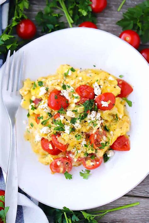 Turkish Eggs With Olives, Feta and Tomatoes .